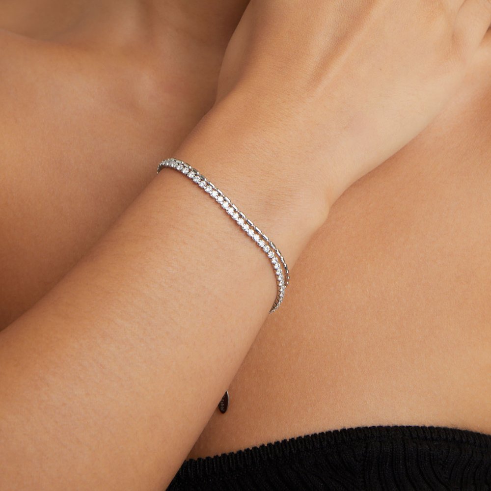 Bracelet Arelia en Argent Cristal