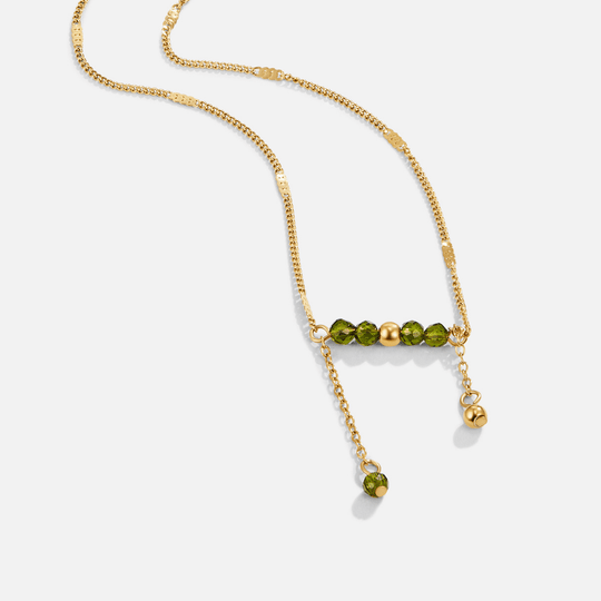 Collier à franges en perles vertes Arizona