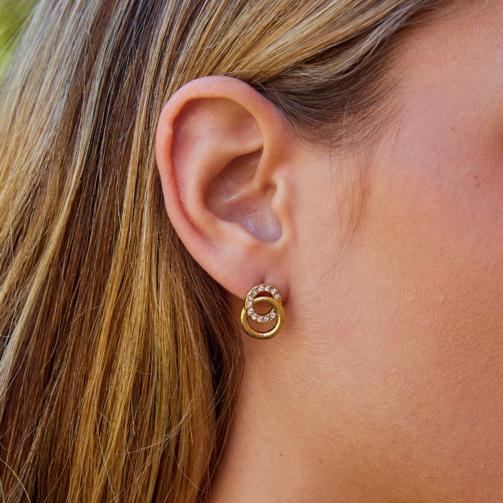 Boucles d'oreilles créoles Aurea Entrelacées