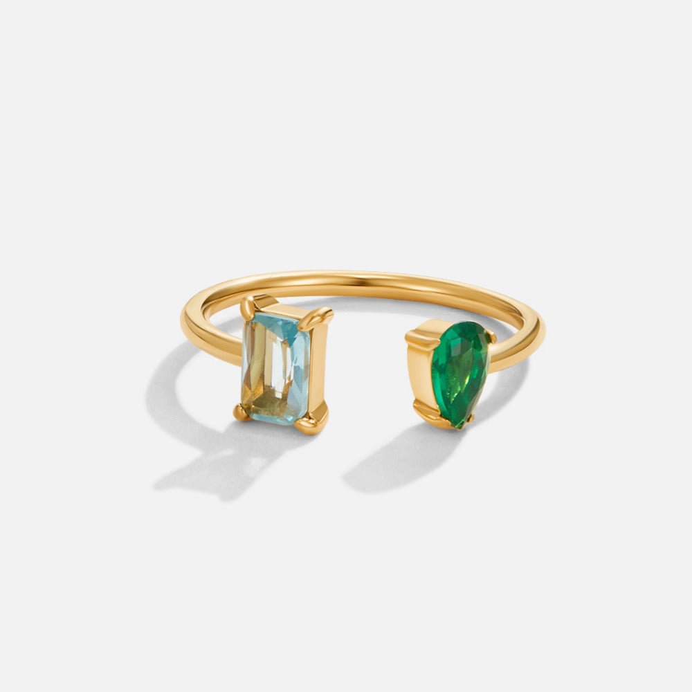 Bague en Cristal Vert Aqua Aurora