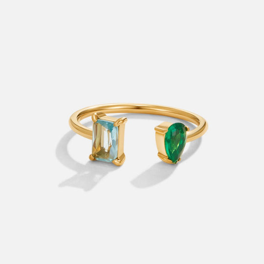 Bague en Cristal Vert Aqua Aurora
