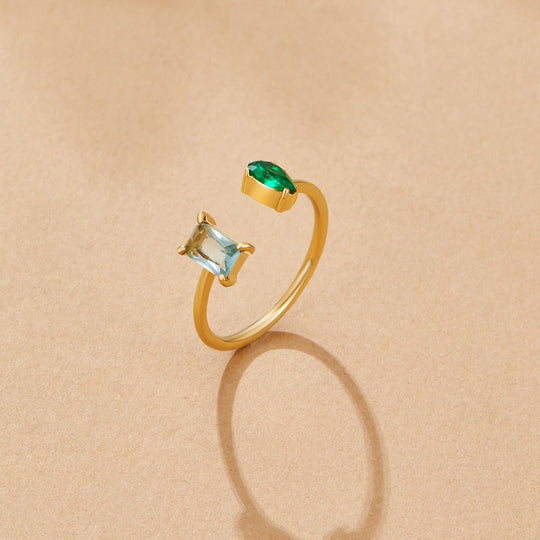 Bague en Cristal Vert Aqua Aurora