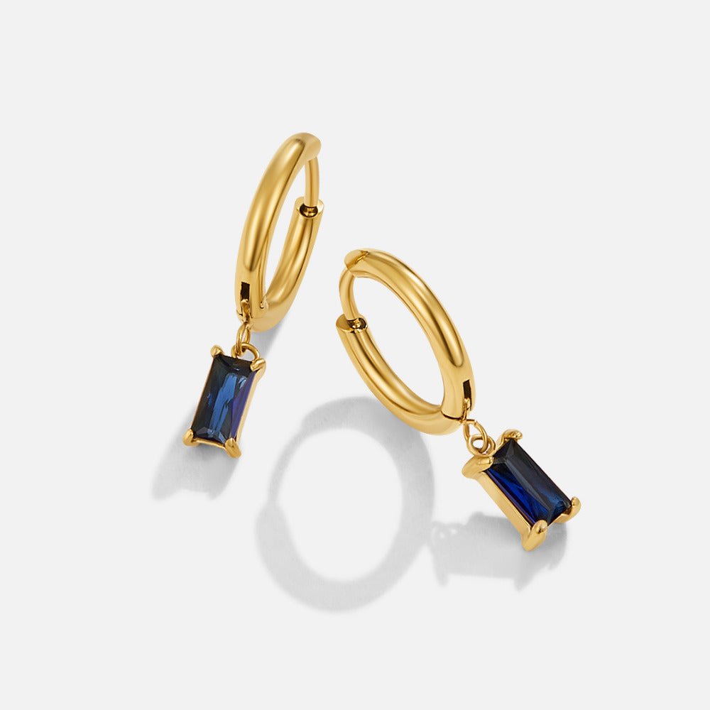 Boucles d'oreilles en cristal bleu Avery