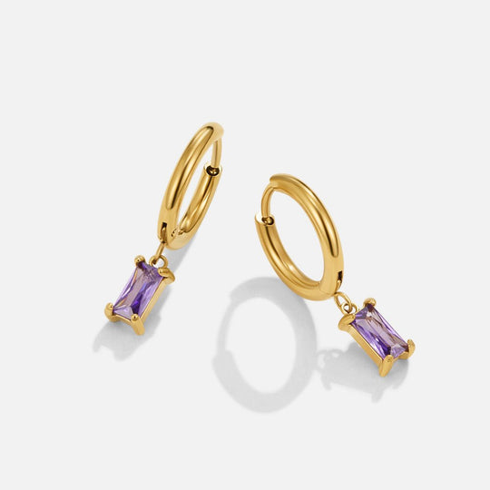 Boucles d'oreilles en cristal violet Avery
