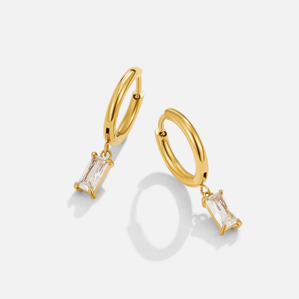 Boucles d'oreilles en cristal blanc Avery