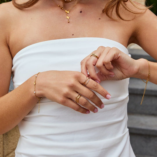 Bague superposée à trois tons Ayla