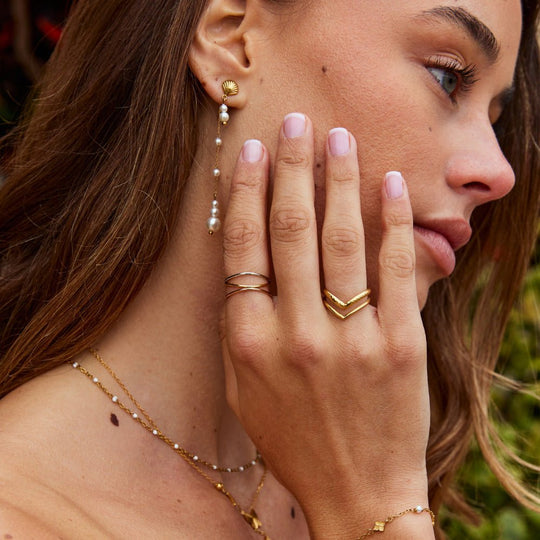 Bague superposée à trois tons Ayla