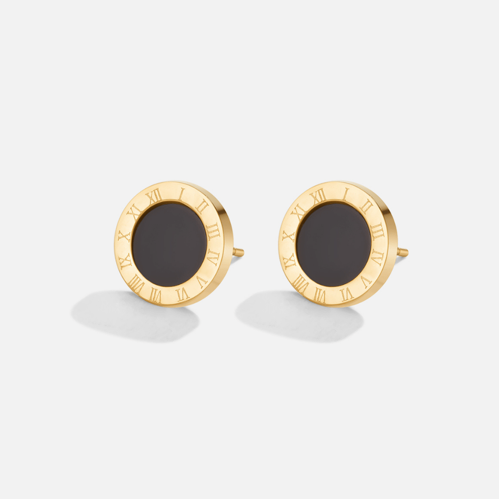 Boucles d'oreilles à clou noires Azalea