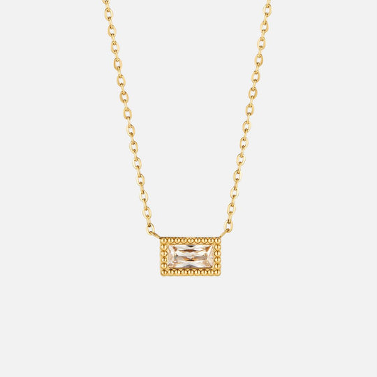 Collier Baguette avec Pierre de Naissance