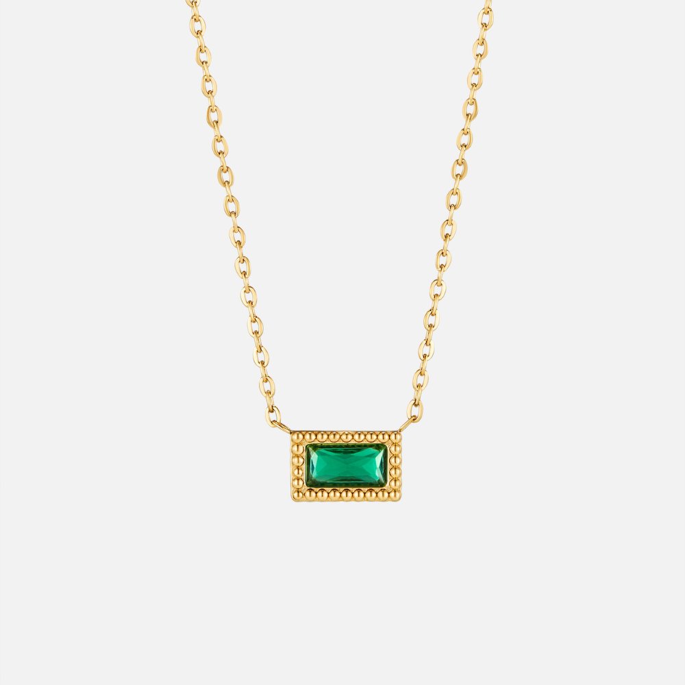 Collier Baguette avec Pierre de Naissance