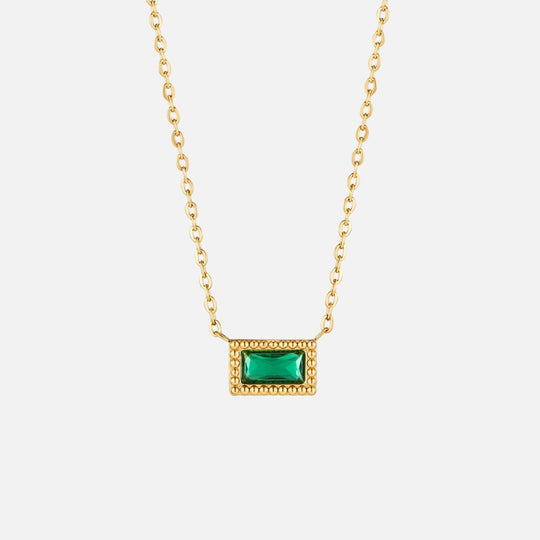 Collier Baguette avec Pierre de Naissance