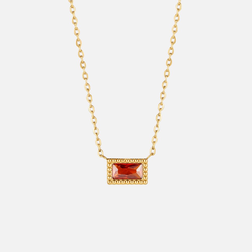 Collier Baguette avec Pierre de Naissance