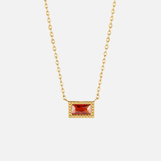 Collier Baguette avec Pierre de Naissance