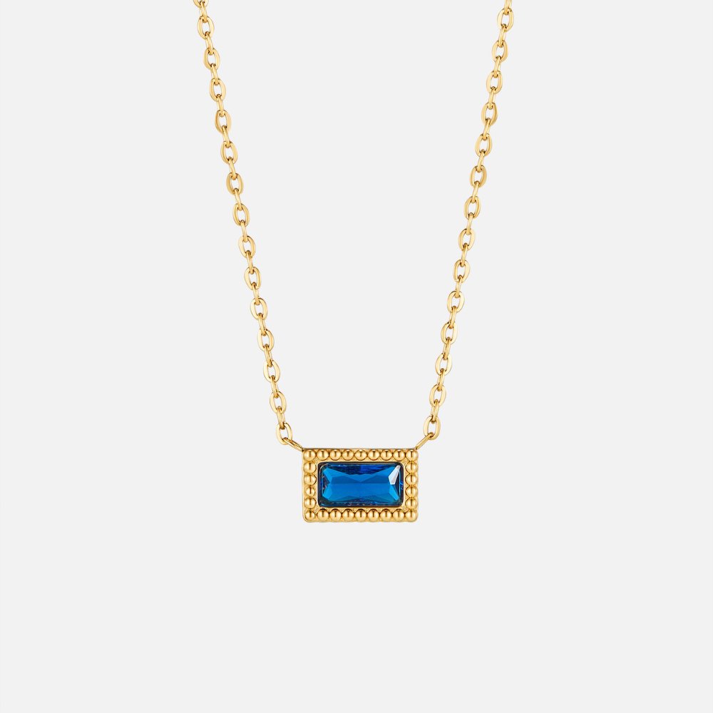 Collier Baguette avec Pierre de Naissance