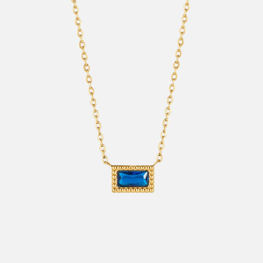Collier Baguette avec Pierre de Naissance