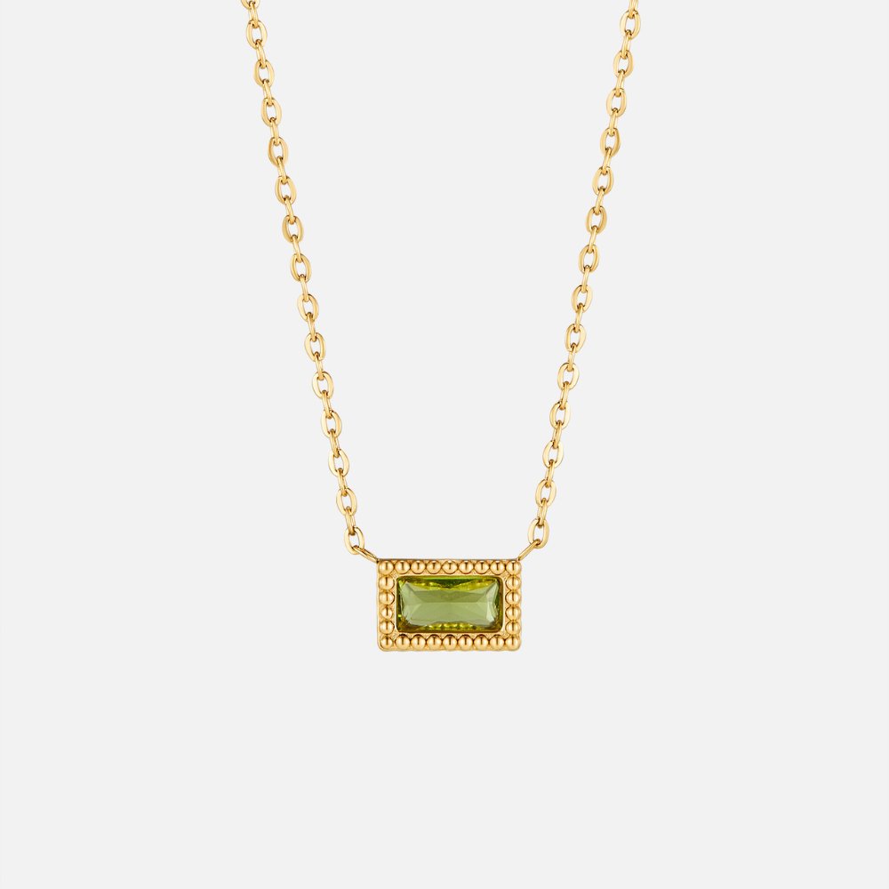 Collier Baguette avec Pierre de Naissance
