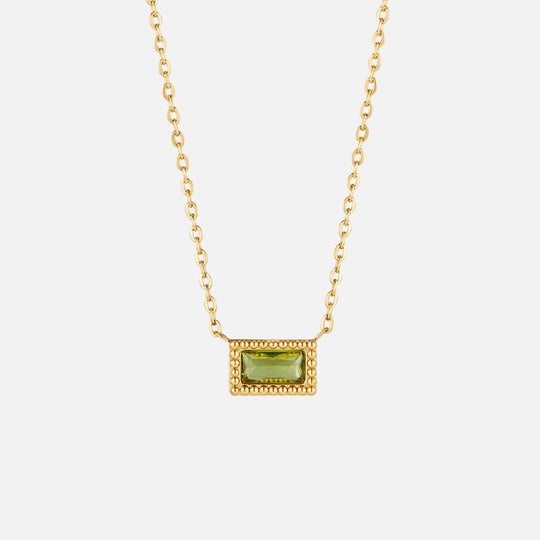 Collier Baguette avec Pierre de Naissance