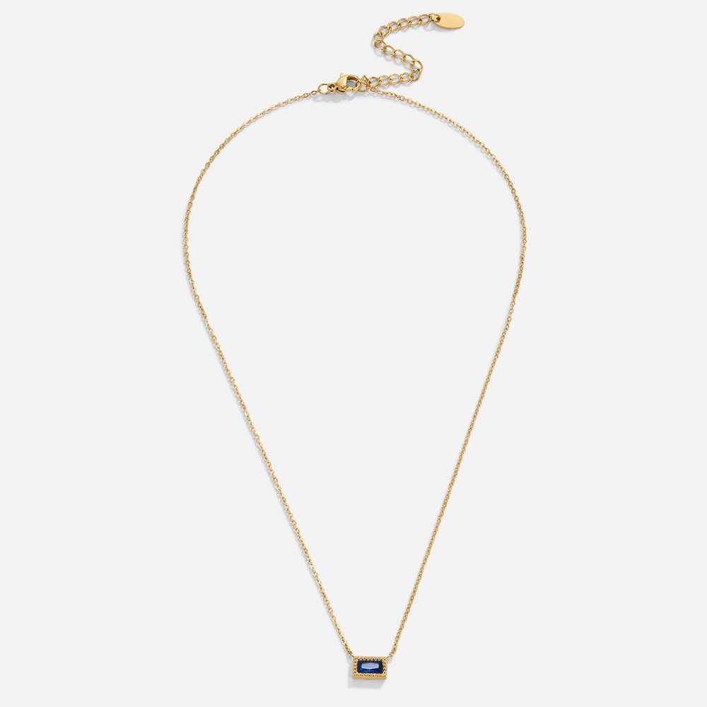 Collier Baguette avec Pierre de Naissance