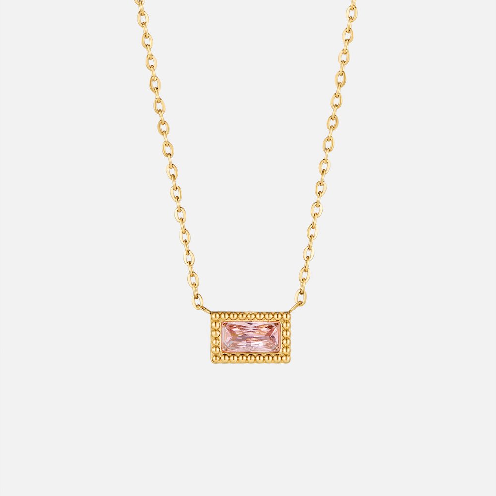 Collier Baguette avec Pierre de Naissance