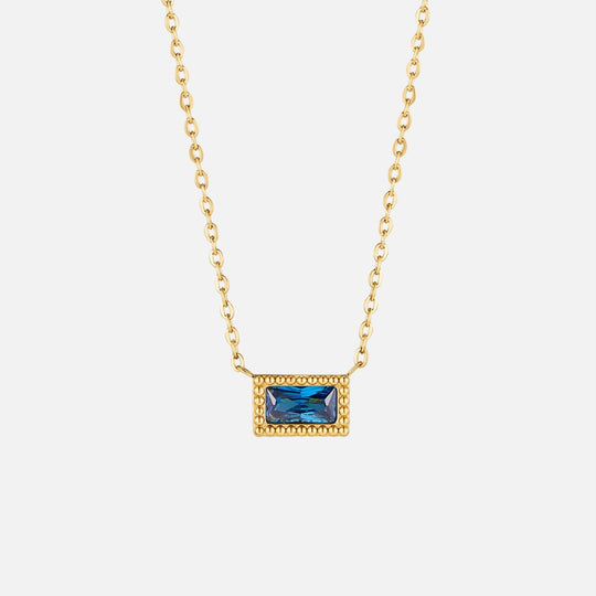 Collier Baguette avec Pierre de Naissance