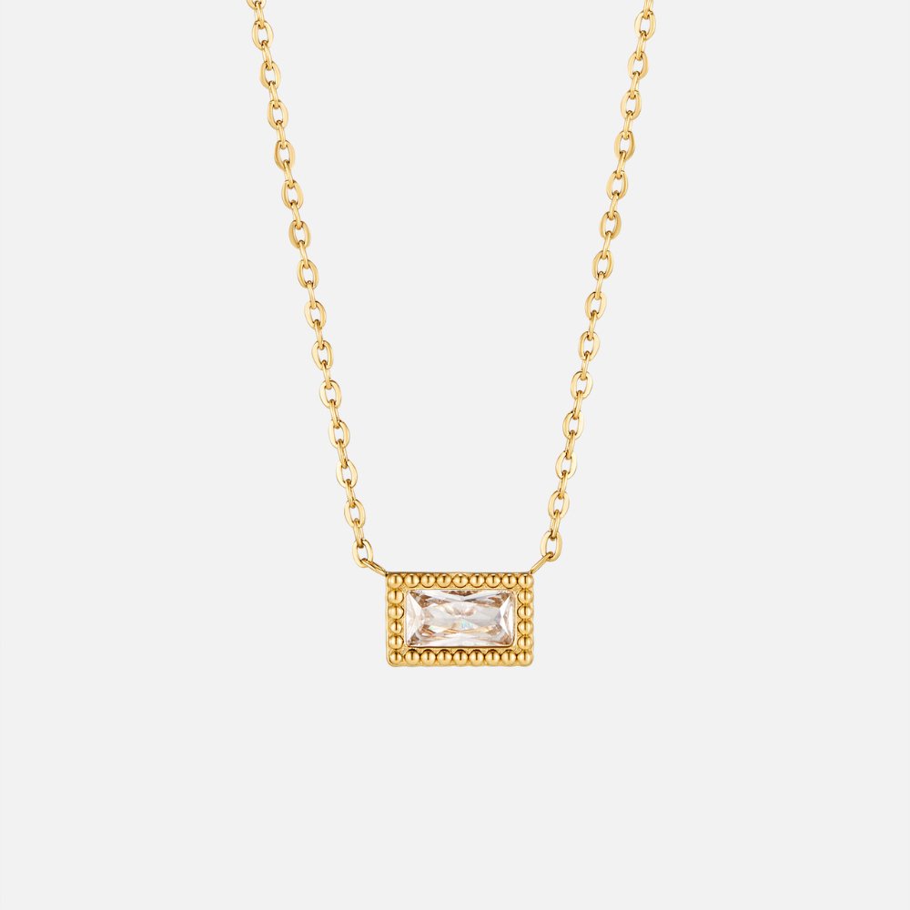 Collier Baguette avec Pierre de Naissance