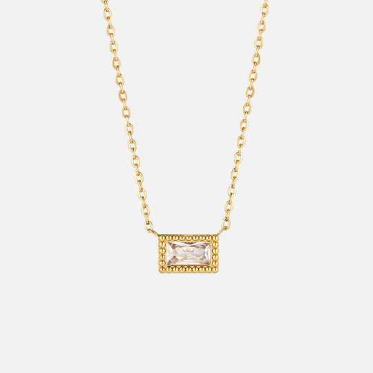 Collier Baguette avec Pierre de Naissance