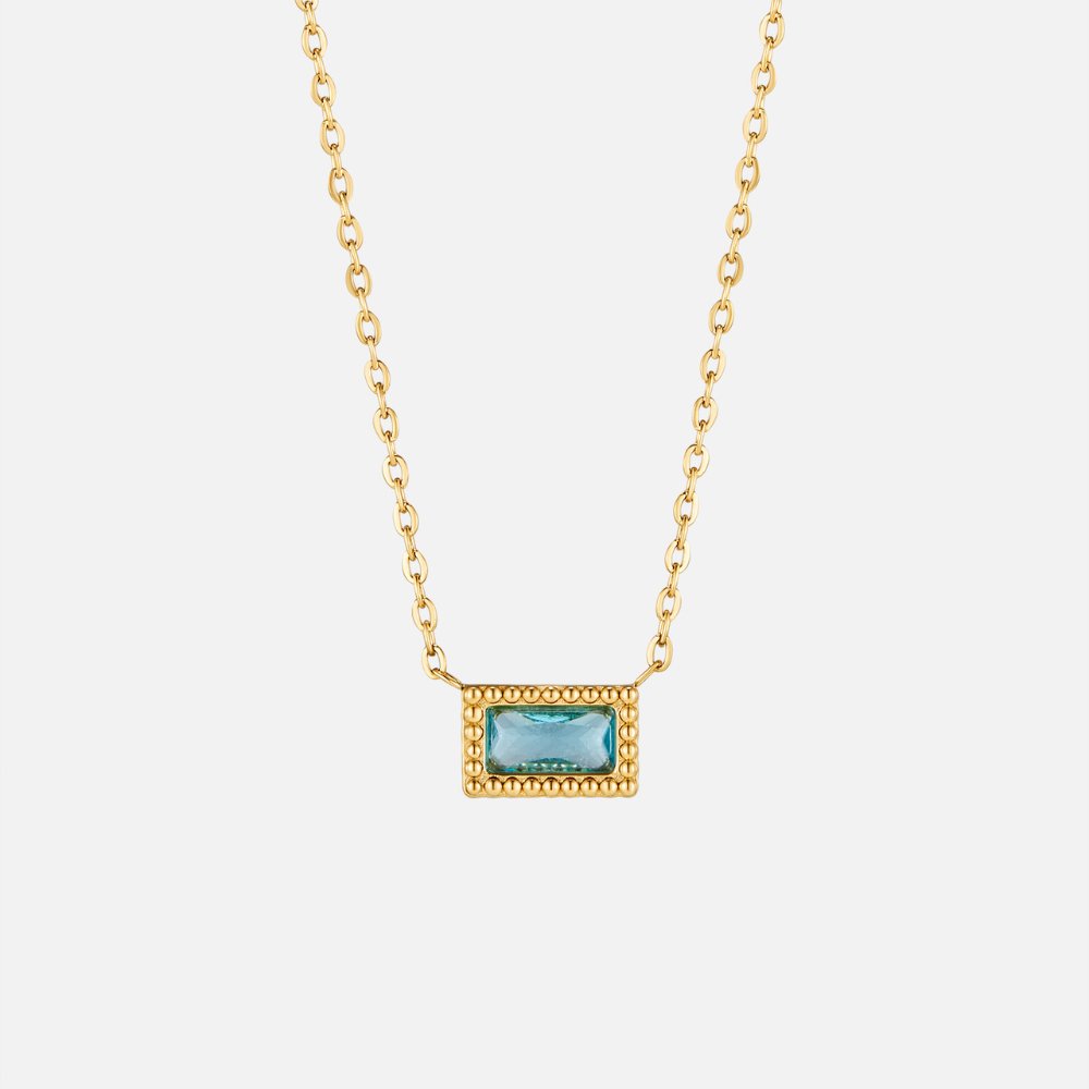Collier Baguette avec Pierre de Naissance