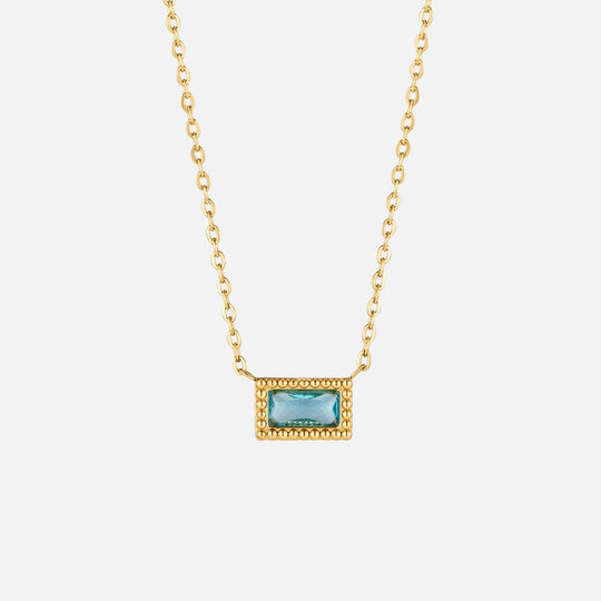 Collier Baguette avec Pierre de Naissance