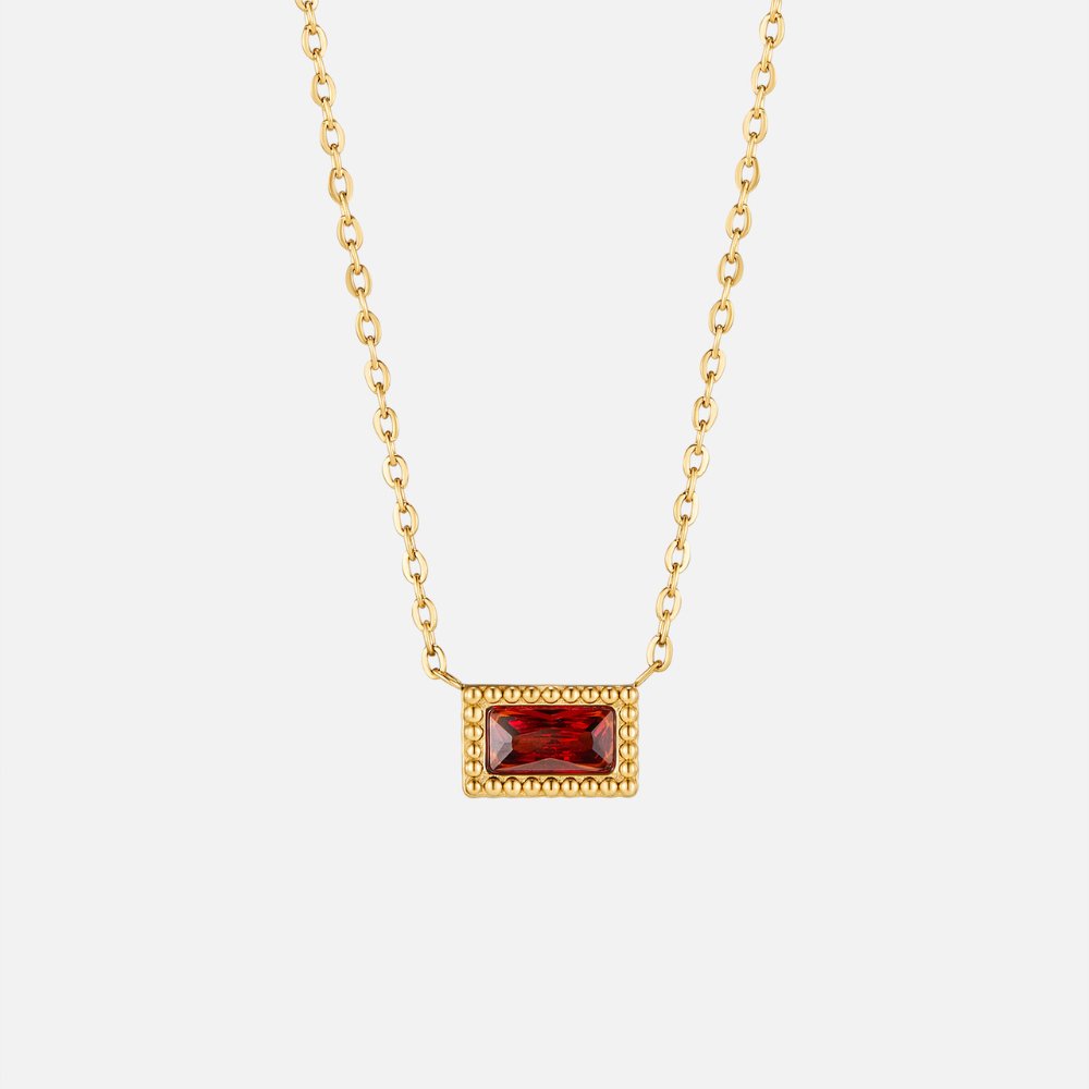 Collier Baguette avec Pierre de Naissance