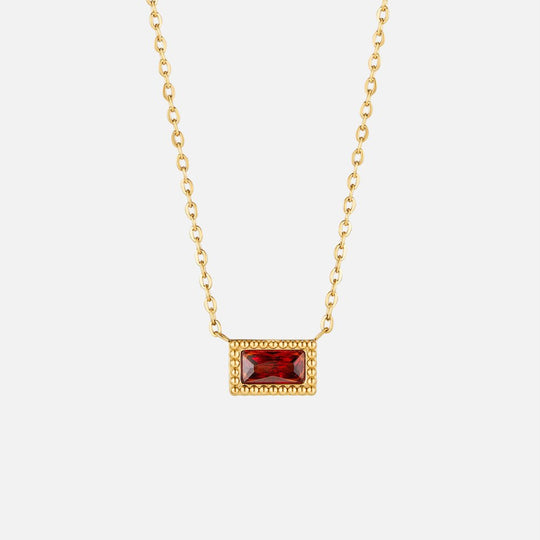 Collier Baguette avec Pierre de Naissance
