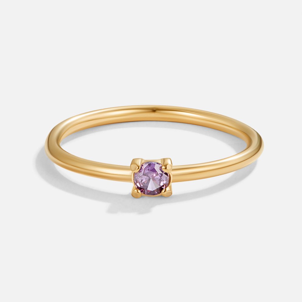 Bague en Or 18K avec Pierre de Naissance