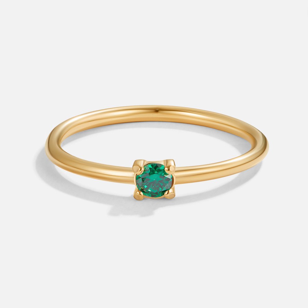 Bague en Or 18K avec Pierre de Naissance