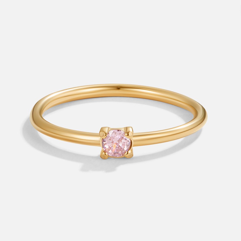Bague en Or 18K avec Pierre de Naissance