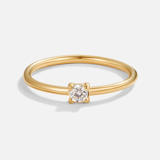 Bague en Or 18K avec Pierre de Naissance