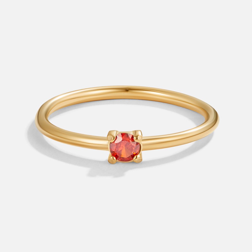 Bague en Or 18K avec Pierre de Naissance