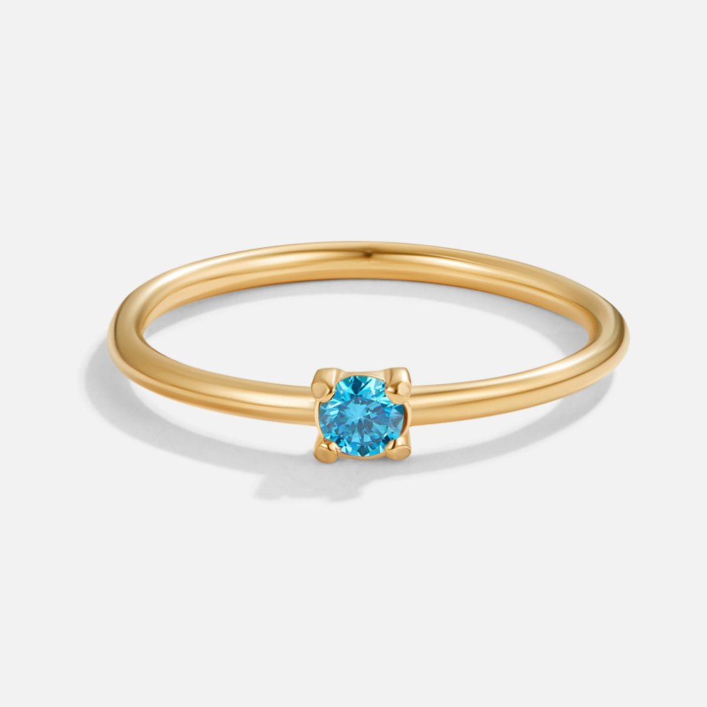 Bague en Or 18K avec Pierre de Naissance