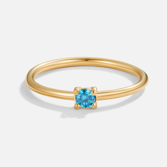 Bague en Or 18K avec Pierre de Naissance