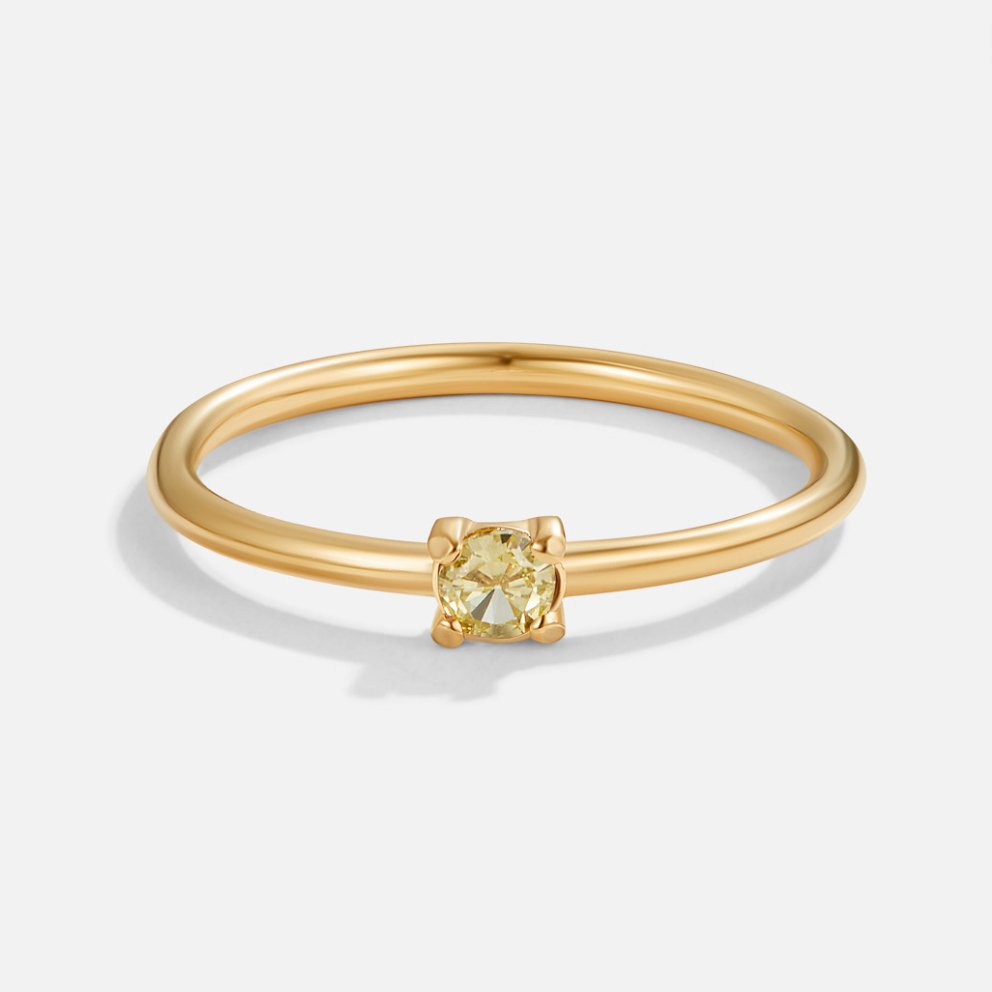 Bague en Or 18K avec Pierre de Naissance