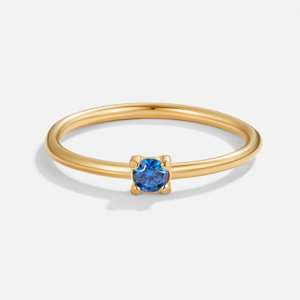 Bague en Or 18K avec Pierre de Naissance