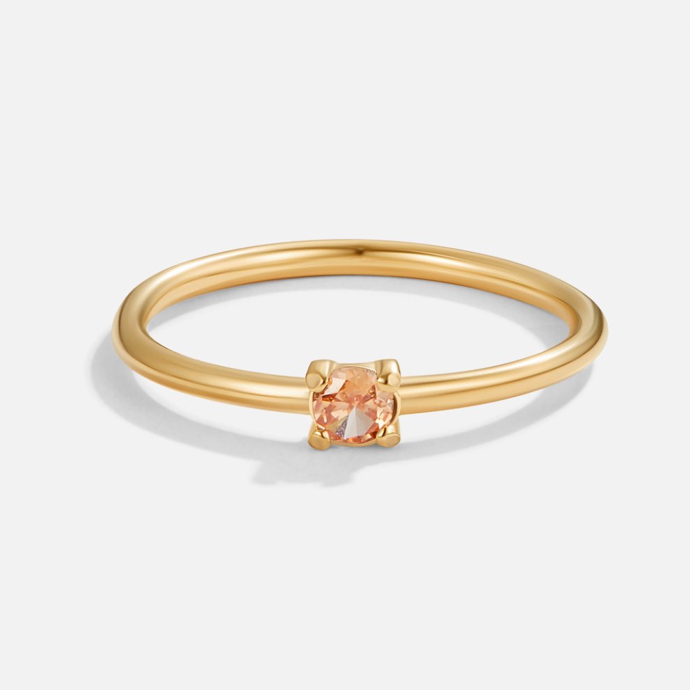 Bague en Or 18K avec Pierre de Naissance