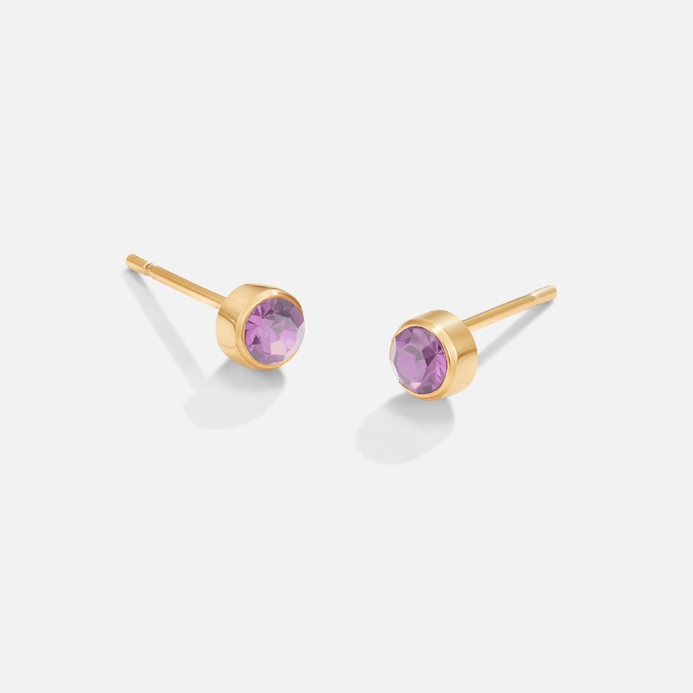Boucles d'oreilles en pierre de naissance
