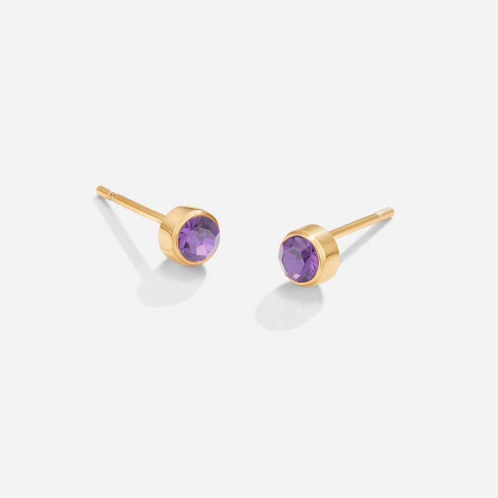 Boucles d'oreilles en pierre de naissance