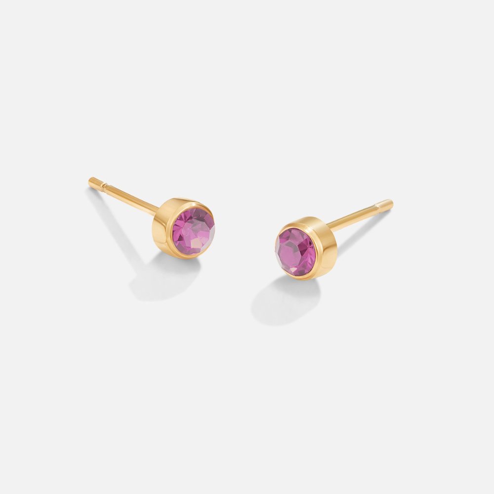 Boucles d'oreilles en pierre de naissance