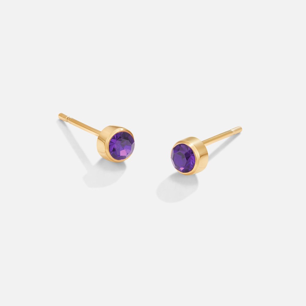 Boucles d'oreilles en pierre de naissance