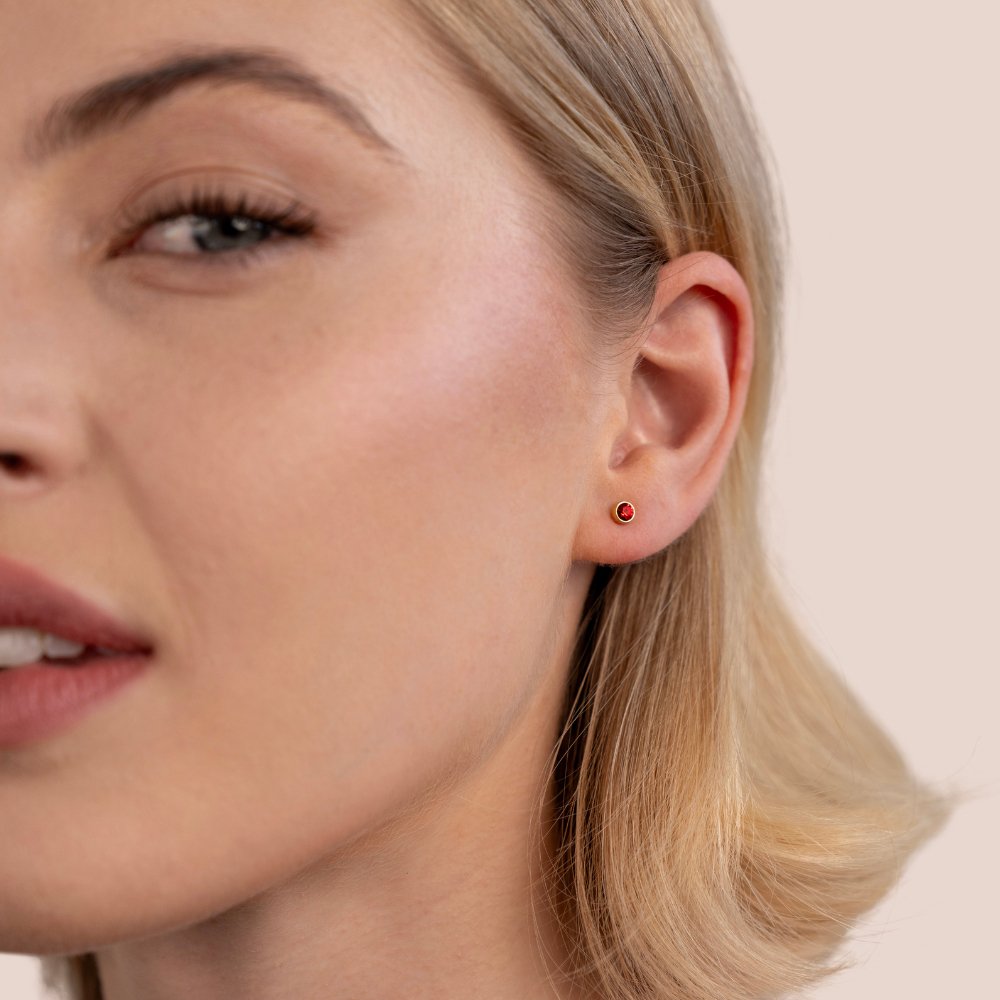 Boucles d'oreilles en pierre de naissance
