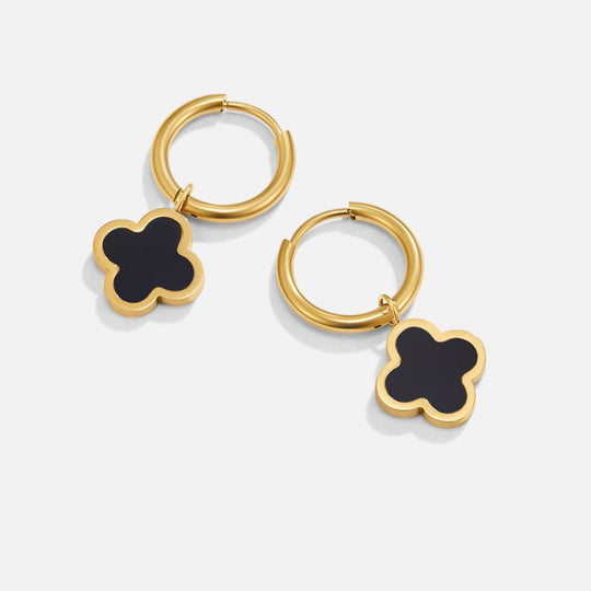 Boucles d'oreilles créoles Black Clover