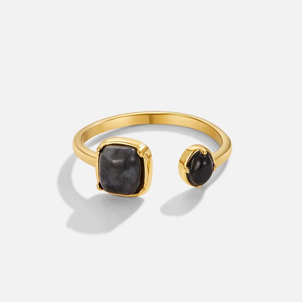 Bague Enveloppante Noire Orion