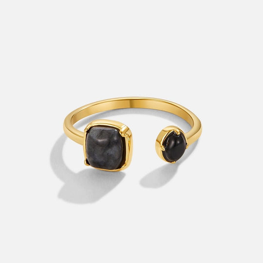 Bague Enveloppante Noire Orion