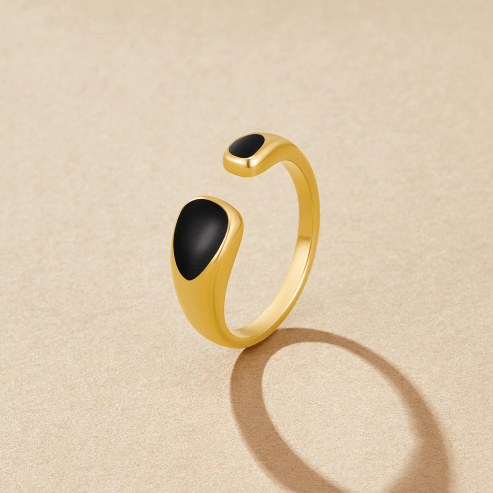 Bague Enveloppante Noir Sahara