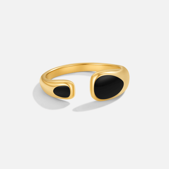 Bague Enveloppante Noir Sahara